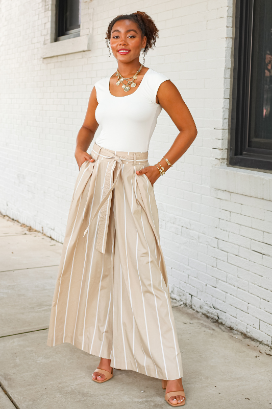 Kira Striped Woven Pant