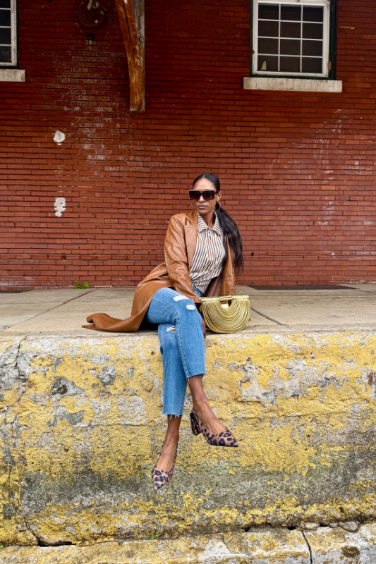 Rory Striped Top - Brown