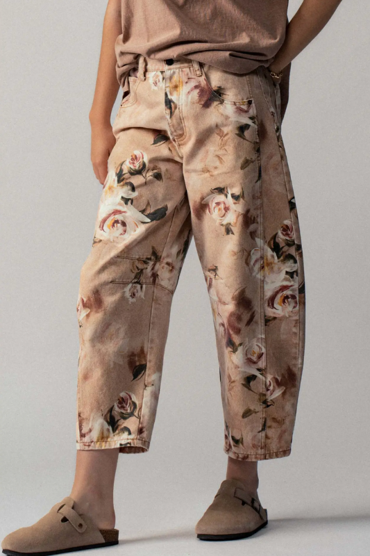 Vintage Rose Barrel Jeans