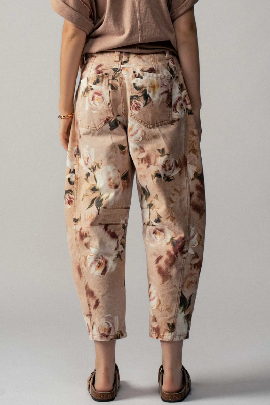 Vintage Rose Barrel Jeans