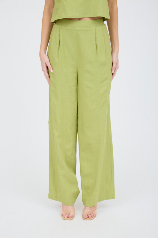 Shailene Linen Pant - Kiwi