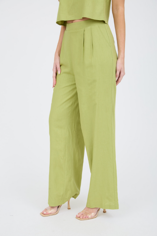 Shailene Linen Pant - Kiwi