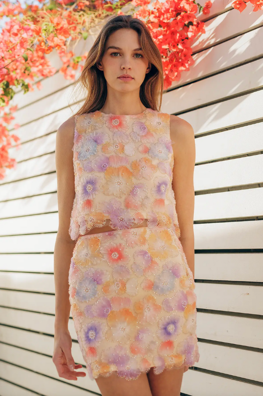 Delila Floral Mini Skirt