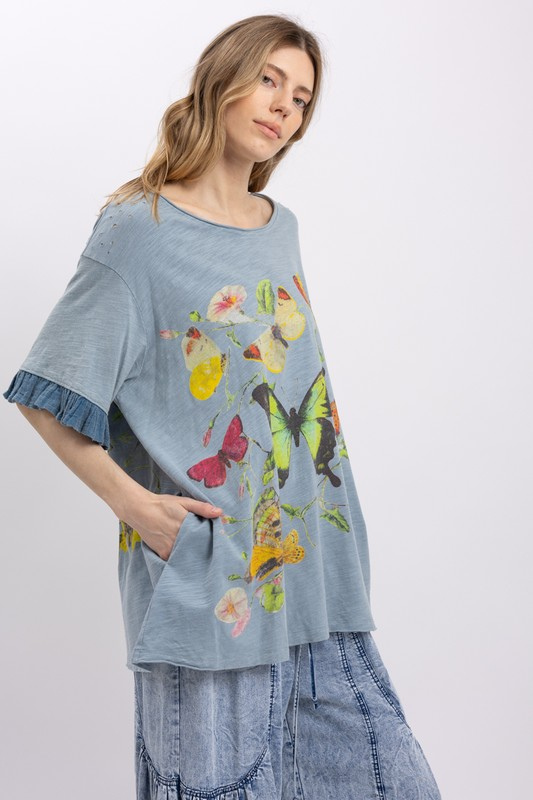 All a Flutter Butterfly Top