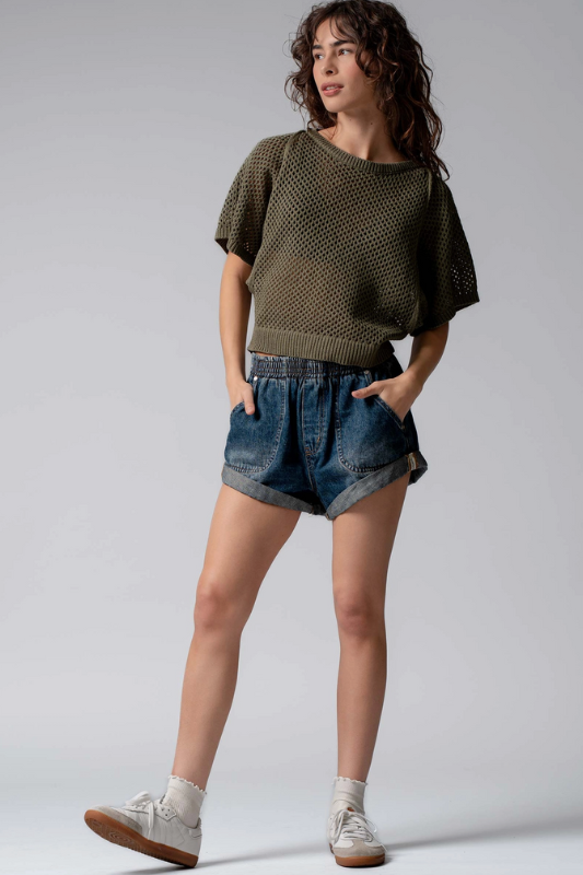 Just Relax Cuffed Shorts - Denim
