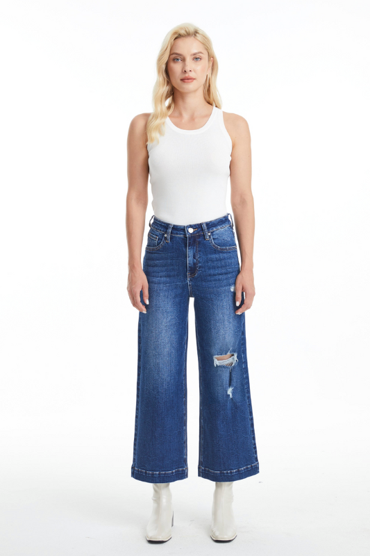 Moxie Mid-Rise Crop - Dark